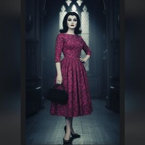 Vintage 50s Floral Day Dress As Is Condition